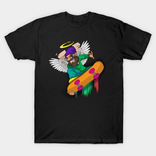 Skateboarding Angel Gnome T-Shirt